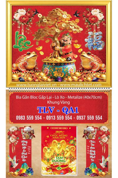 Bìa lịch gập lò xo Khai Xuân Đại Cát