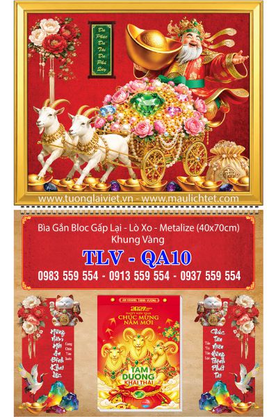Bìa lịch gập lò xo Xuân Phát Tài