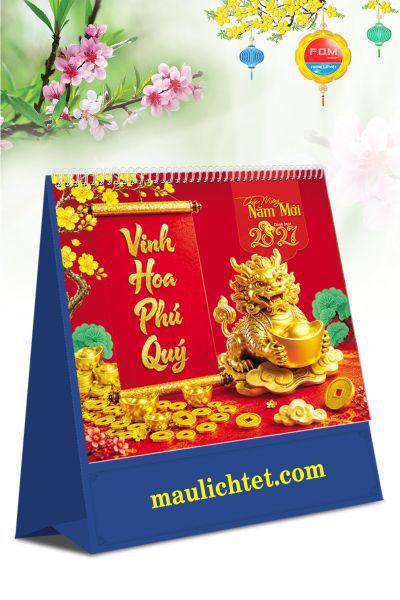 Lịch Bàn Đứng Phong Thuỷ Tài Lộc