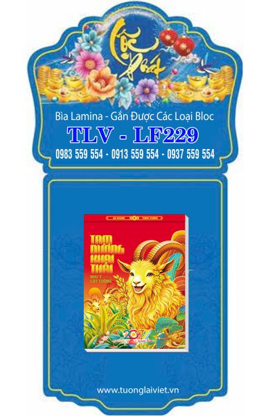 Lịch bloc laminate Bìa Màu Xanh