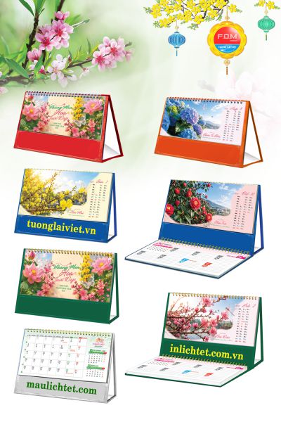 Lịch Bàn 15 Tờ Những Mùa Hoa