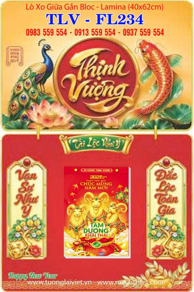 Lịch gập laminate Xuân Thịnh Vượng