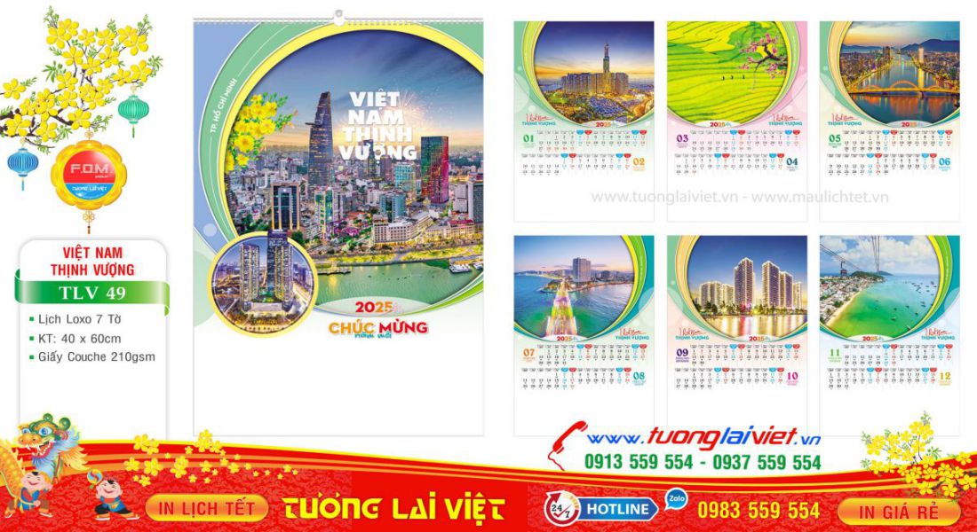 Mẫu Lịch Tờ Phong Cảnh