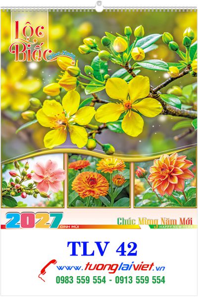 Lịch Treo Tường 7 Tờ Hoa Xuân