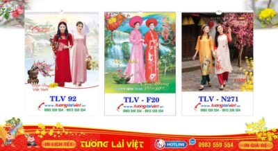 Mẫu Lịch Tết Áo Dài