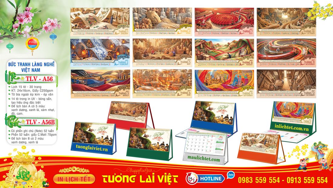 Mẫu lịch bàn 15 tờ Công Nghệ Cuộc Sống