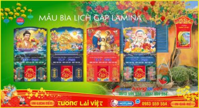 Mẫu Lịch Tết Gập Laminate